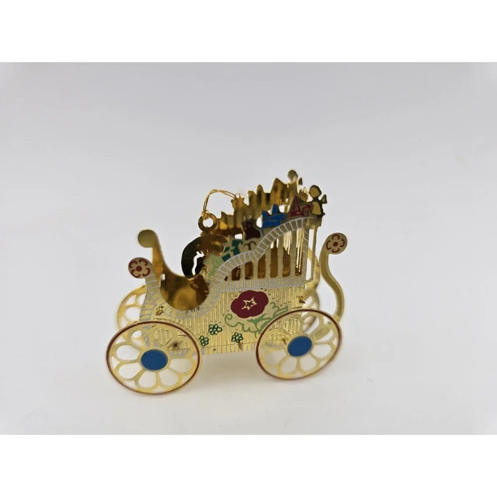 Vintage Polished Brass Sleigh‎ Santa's Sled Ornament